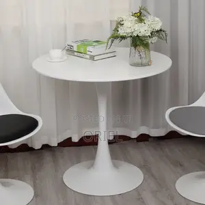 White Round Eames Home Dining Table