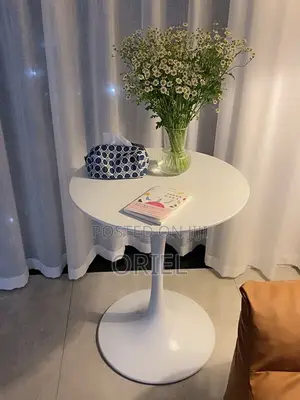 White Round Eames Home Dining Table