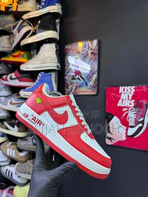 Louis Vuitton X Nike Airforce 1Red White Sneakers - thumbnail 2