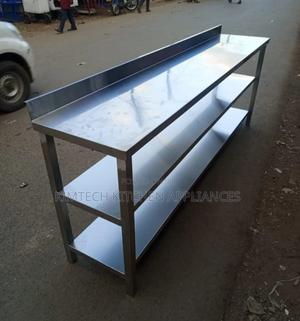 Working Table Top With 2 Under Shelves - main view