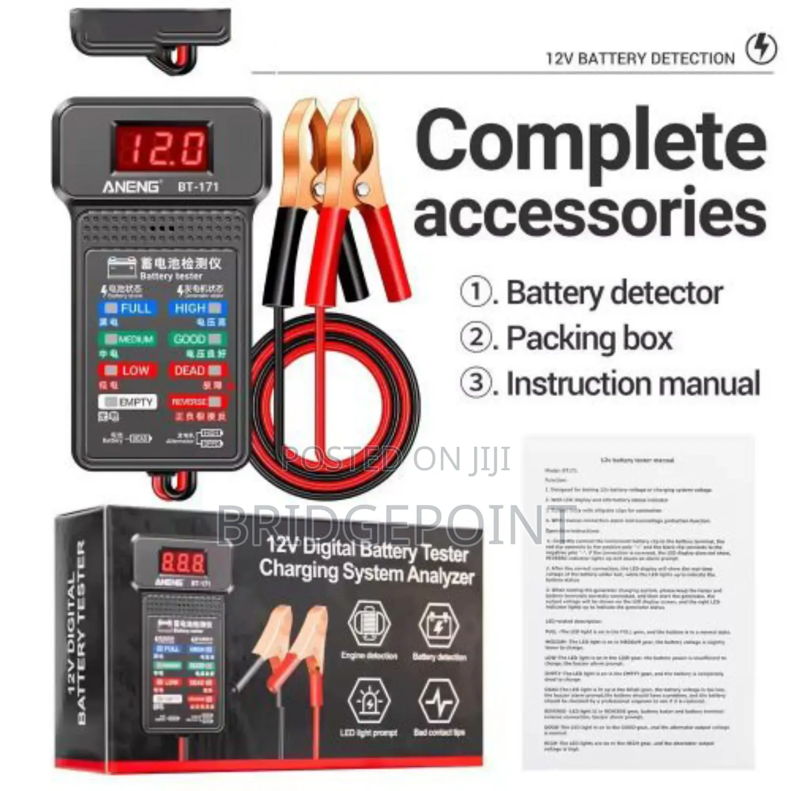 Multi-Functional Battery Tester 12v for Automotive Maintenance