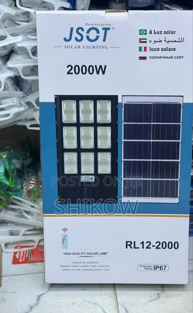 Jsot 2000w Solar Lamp With Motion Sensor - main view
