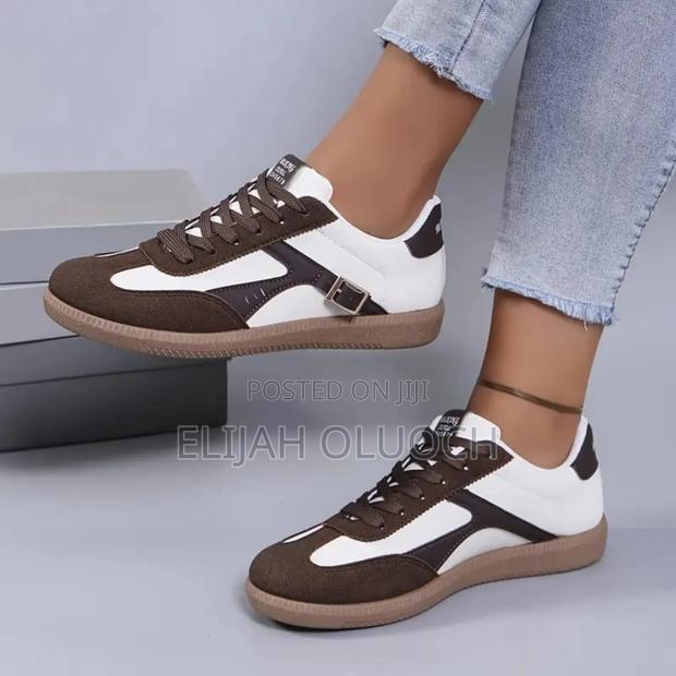 Green And Brown High Quality Laced (Comfort) Casual Rubber - thumbnail 2