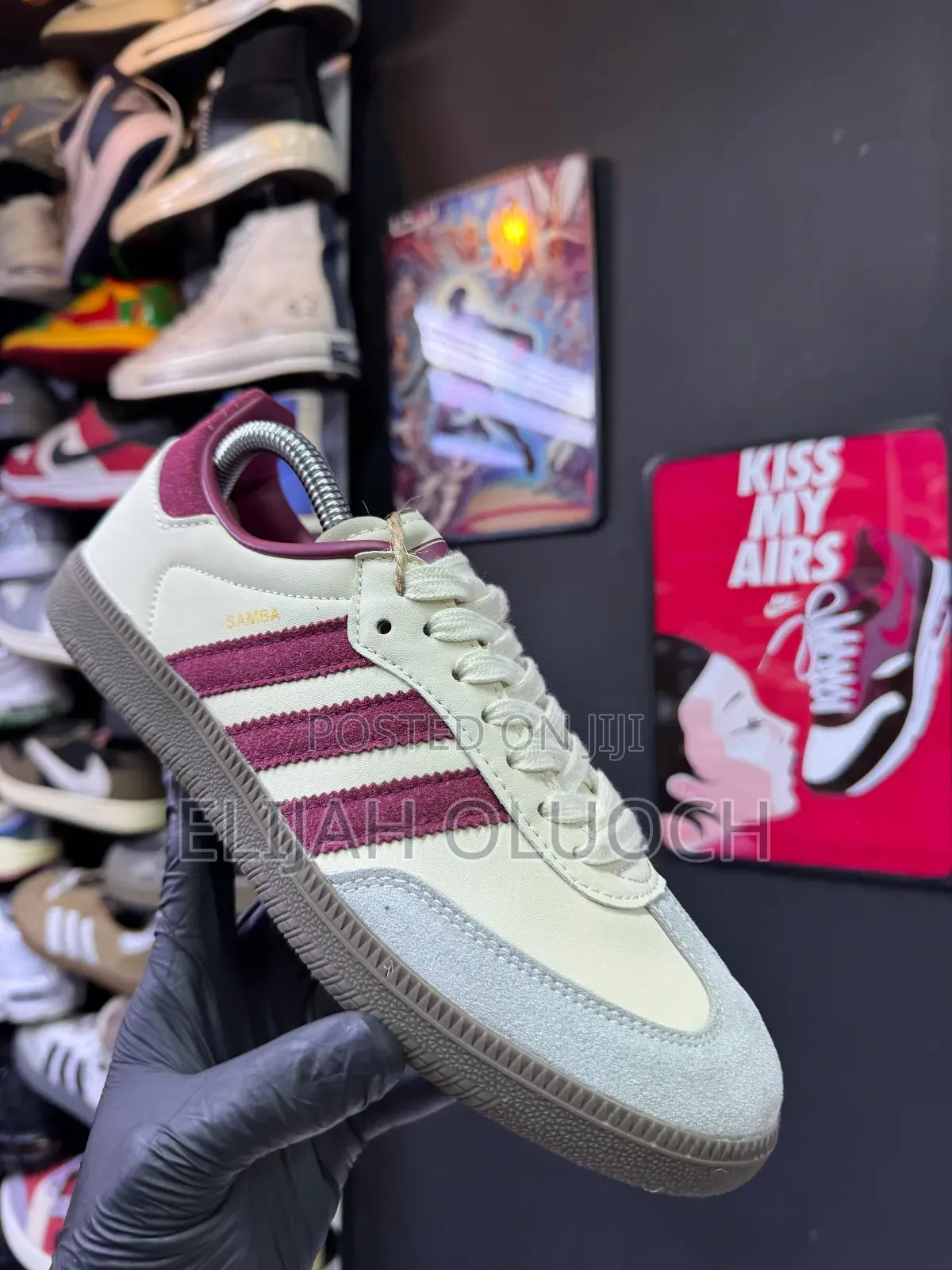 Adidas Samba Og Shoe In The "Putty Grey Maroon"