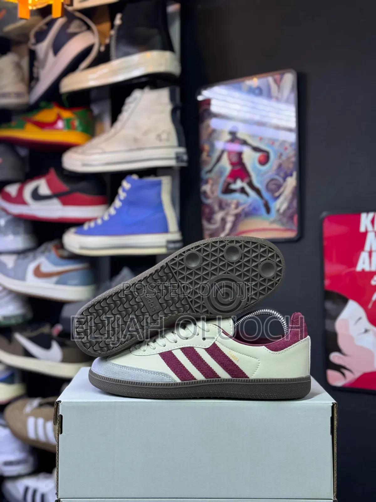 Adidas Samba Og Shoe In The "Putty Grey Maroon"