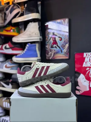 Adidas Samba Og Shoe In The "Putty Grey Maroon"