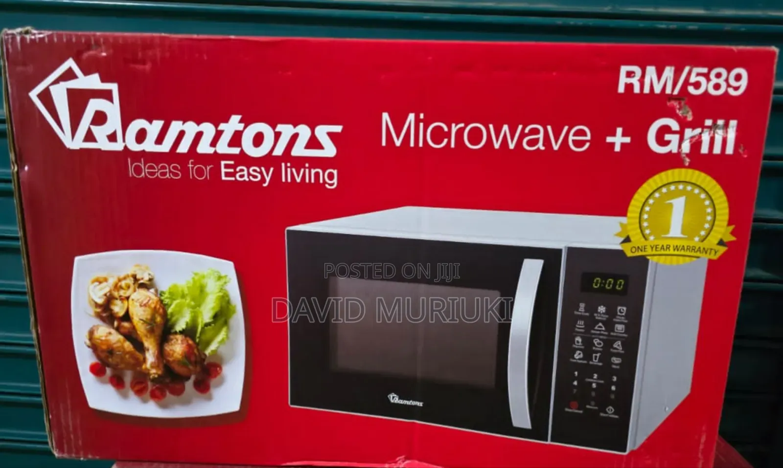 Ramtons 23litres Rm589 Microwave With Grill Rm589 (Silver)