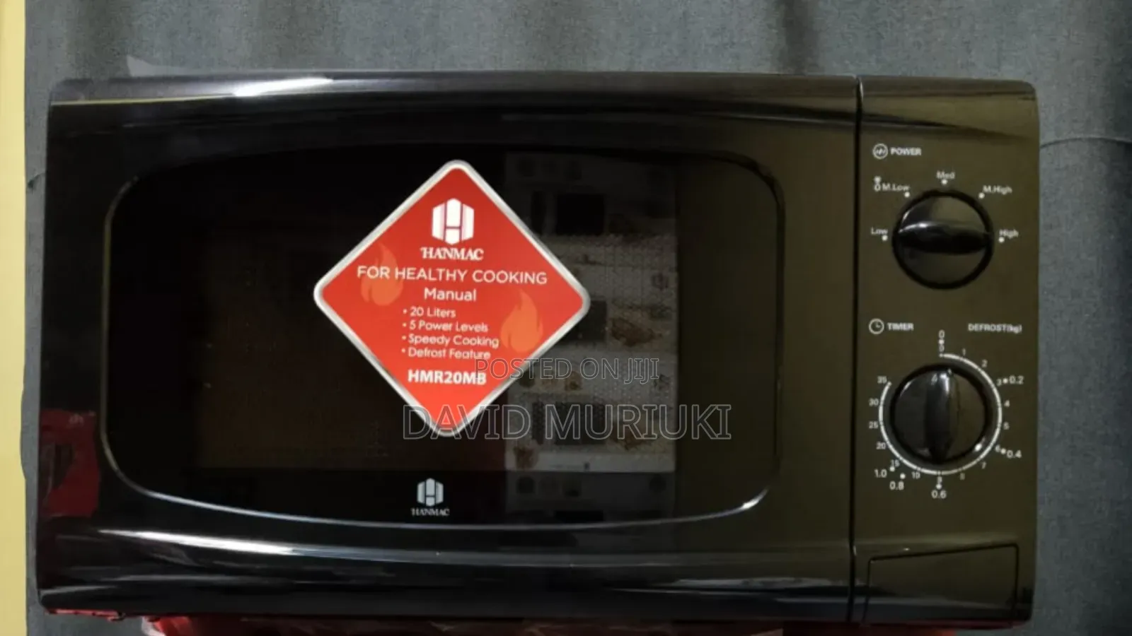 Hanmac 20l Manual Black White Microwave (3 Years Warranty).