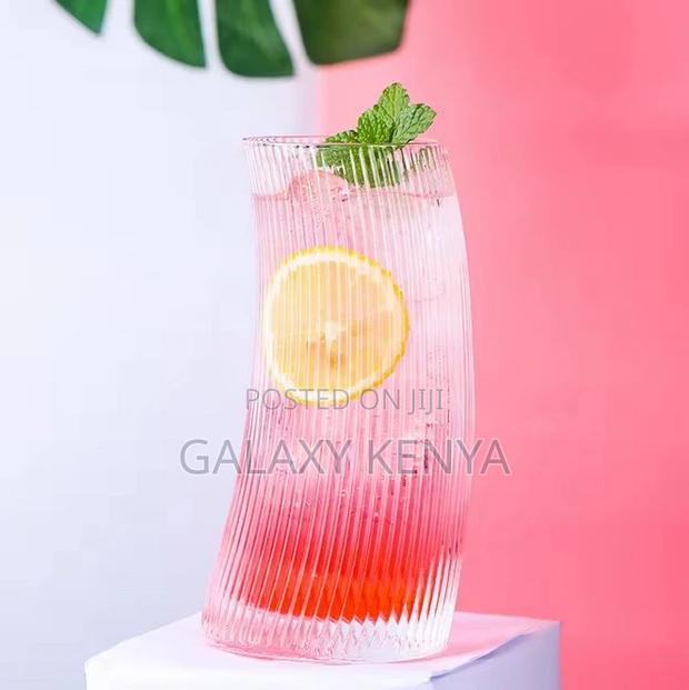 Vertical Stripped Glassware - 6pcs