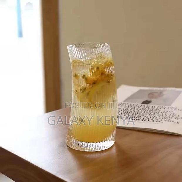 Vertical Stripped Glassware - 6pcs - thumbnail 2
