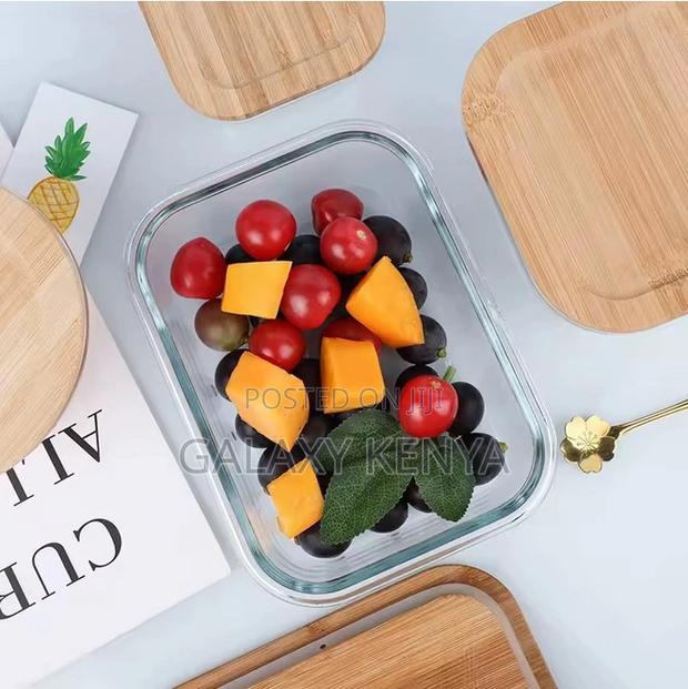 3in1 Snack Storage Box Set Wooden Top Lid - thumbnail 3