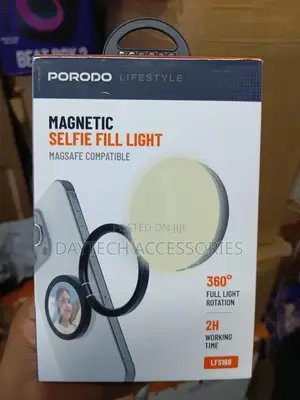 Porodo Lifestyle Pd-Lfst168-Bk Magnetic Selfie Fill Light