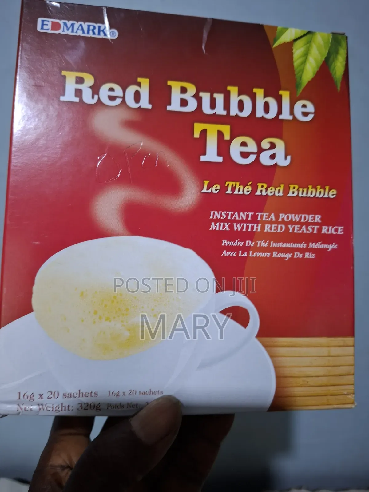 Edmark Red Bubble Tea for Relieving Stress, Building Stronger Bones