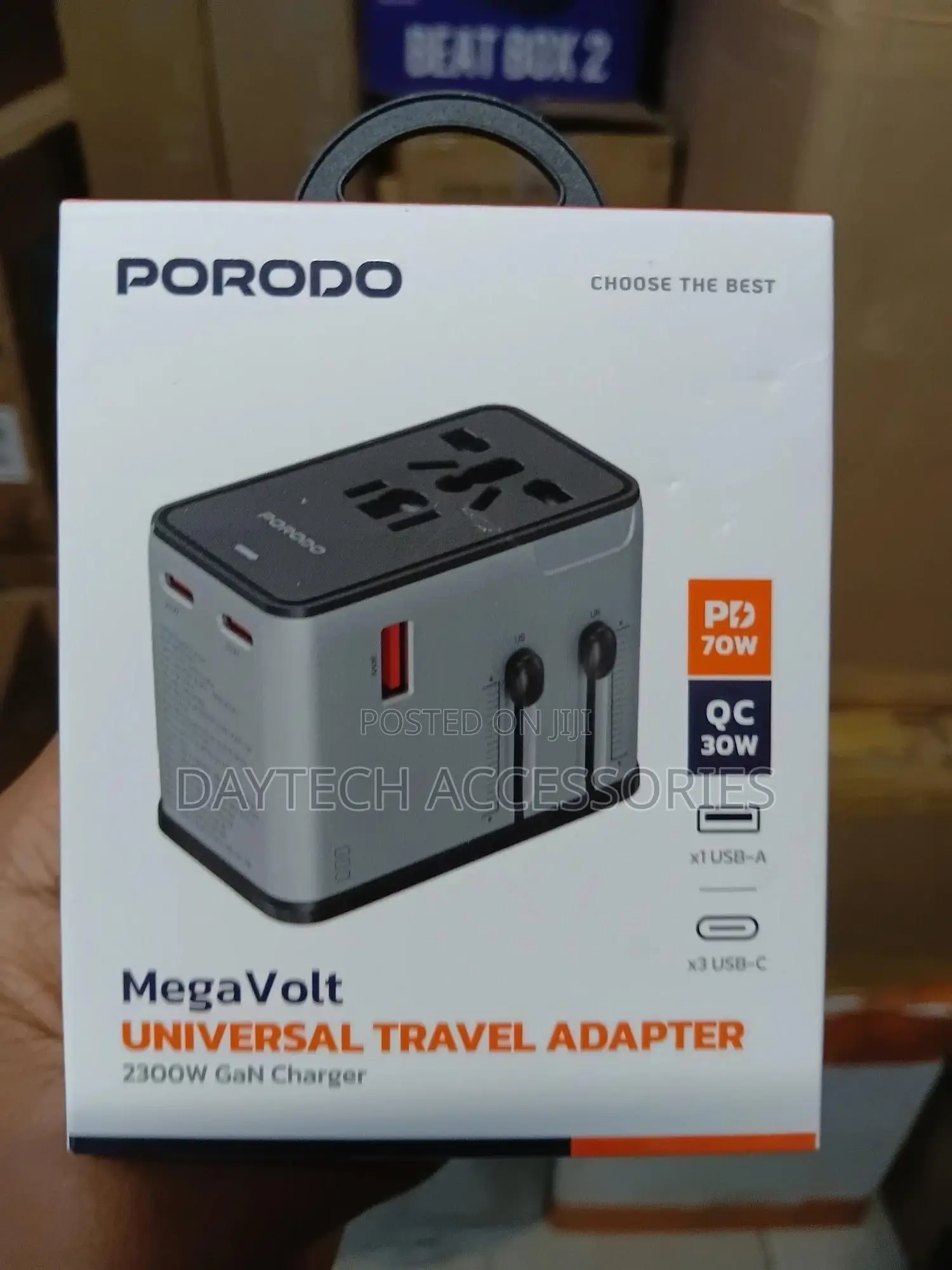 Porodo Mega Volt Travel Adapter - 2300w