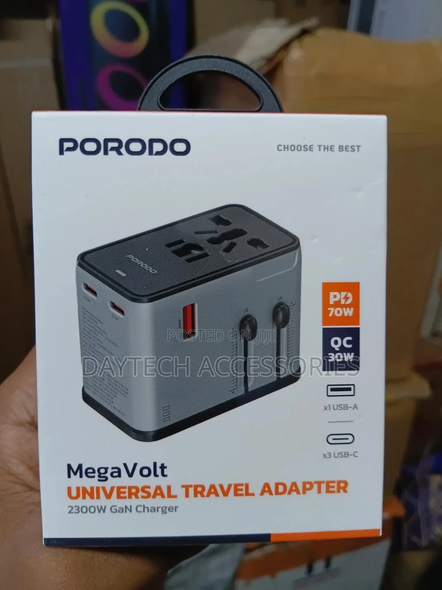 Porodo Mega Volt Travel Adapter - 2300w