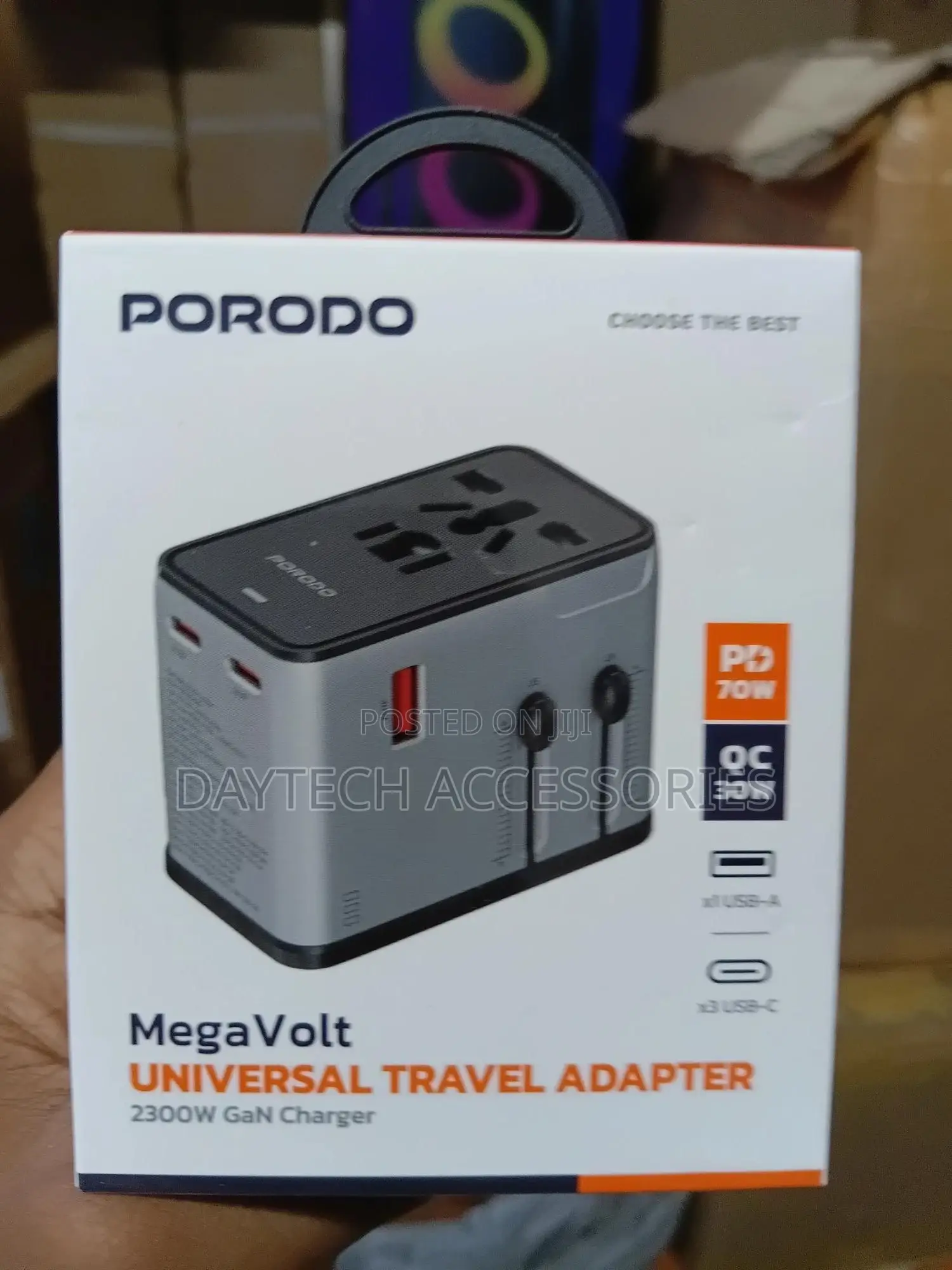Porodo Mega Volt Travel Adapter - 2300w