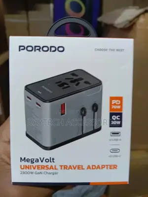 Porodo Mega Volt Travel Adapter - 2300w