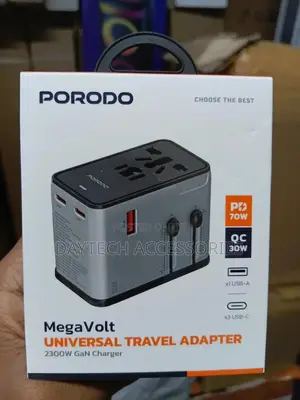 Porodo Megavolt Universal Travel Adapter Pd 70w