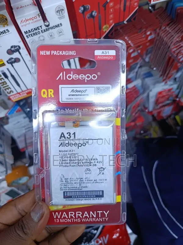 Aldeepo A31 Replacement Li-Ion Battery for a Mobile Phone.
