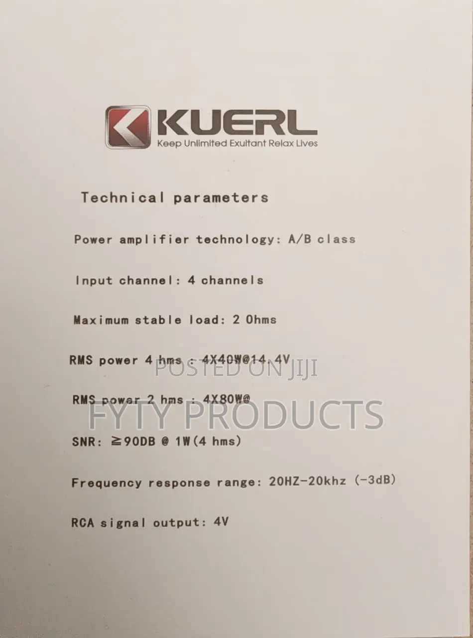 Kuerl DSP Amplifier 4*80w