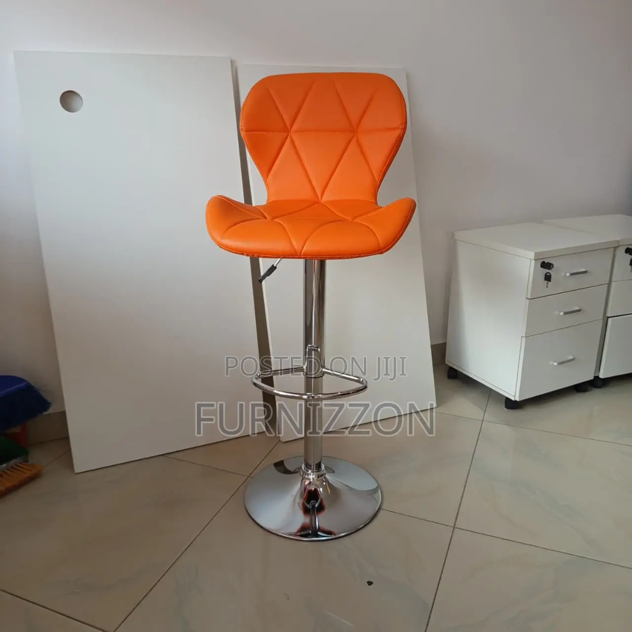 Adjustable Swivel Bar Stool With Back Support