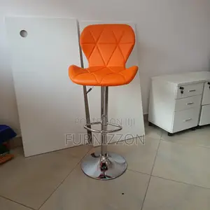 Adjustable Swivel Bar Stool With Back Support