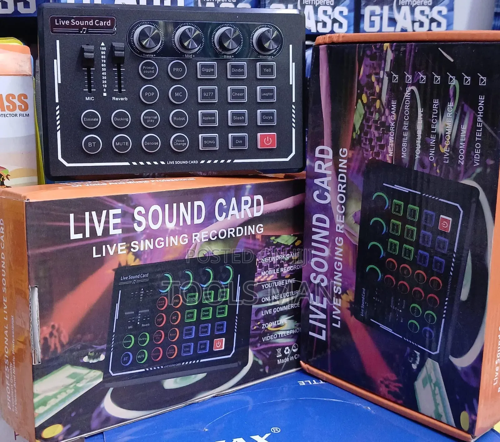 External Live Sound Card Audio Mixer.