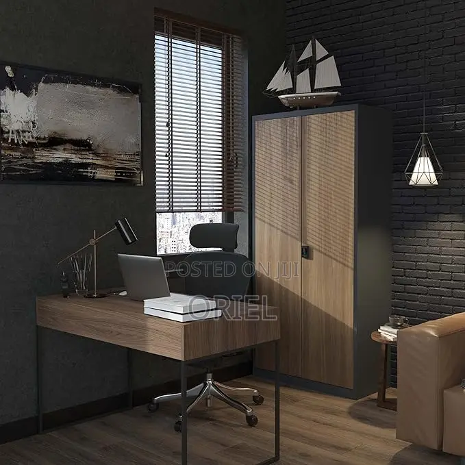 Office Cabinet : 2-Door Stainless Metal Office Cabinet