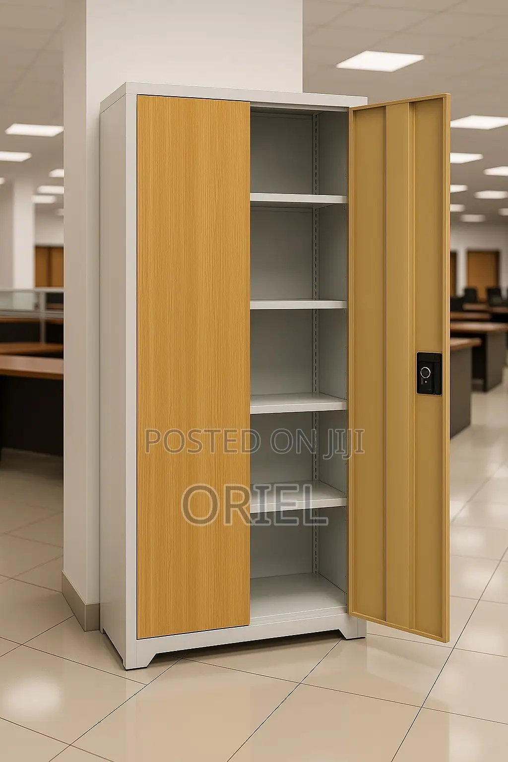 Office Cabinet : 2-Door Stainless Metal Office Cabinet