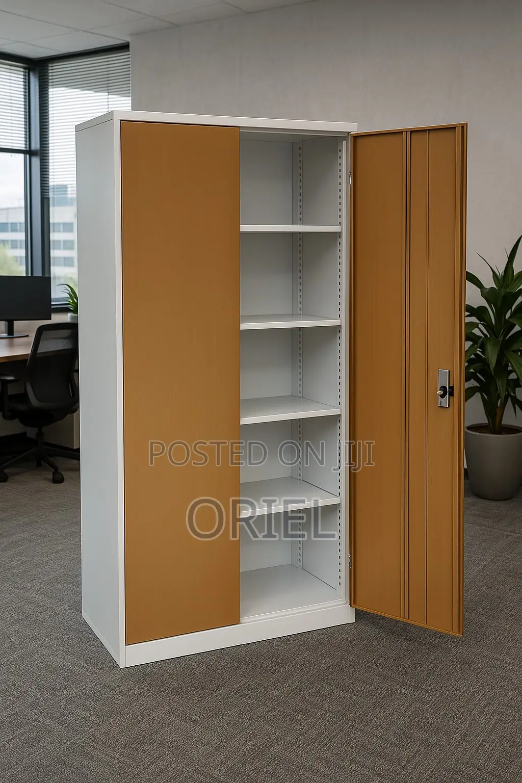 Office Cabinet : 2-Door Stainless Metal Office Cabinet