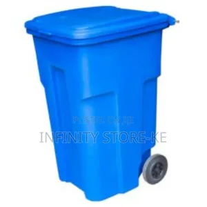 Toptank 120 LTR Blue Garbage Bin With Wheels and Handles/ Garbage Bin