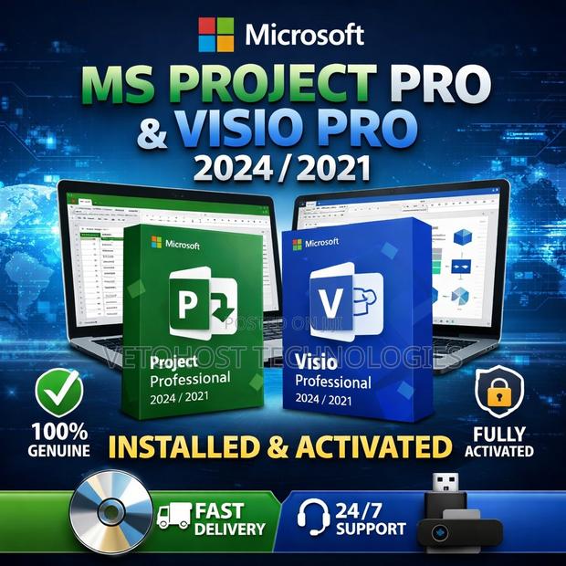 Microsoft Ms Project Pro Visio Pro 2024/2021 Installed And Activated - main view