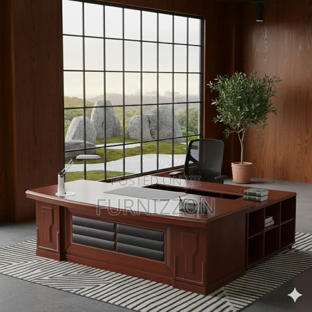 Executive Boss Wooden L Shaped Manager Table