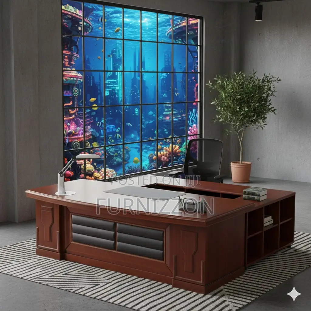 Luxurious L Shaped Wooden Manager Office Desk