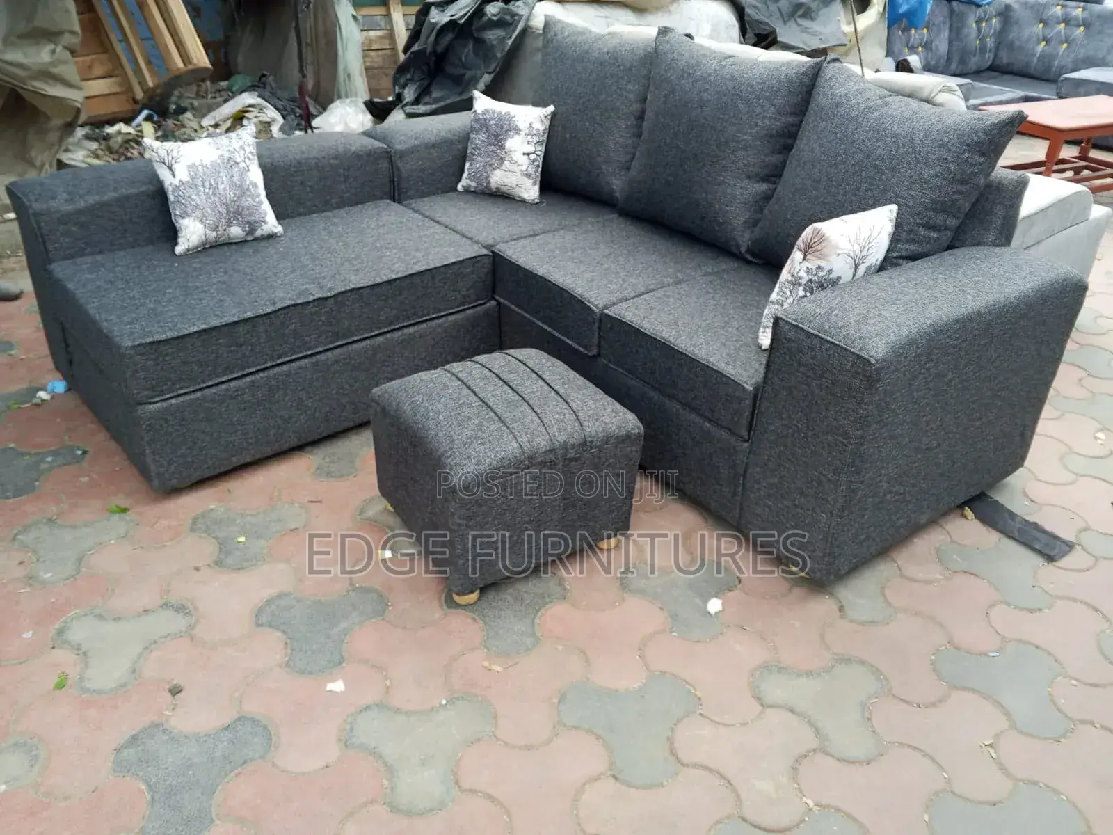 Grey Five Seater Sofa for Sale
