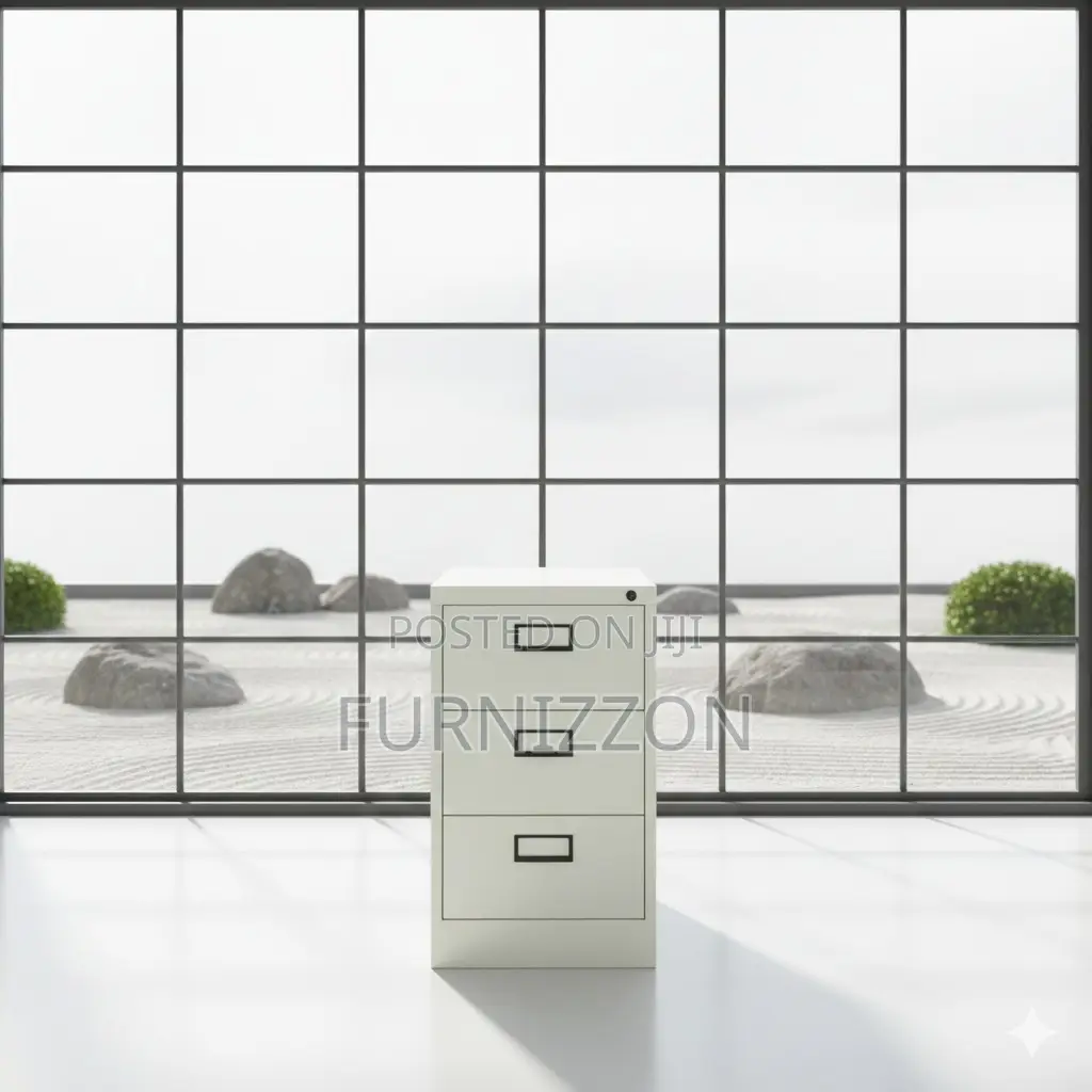 Office Metallic Filing Cabinet With 3 Drawers
