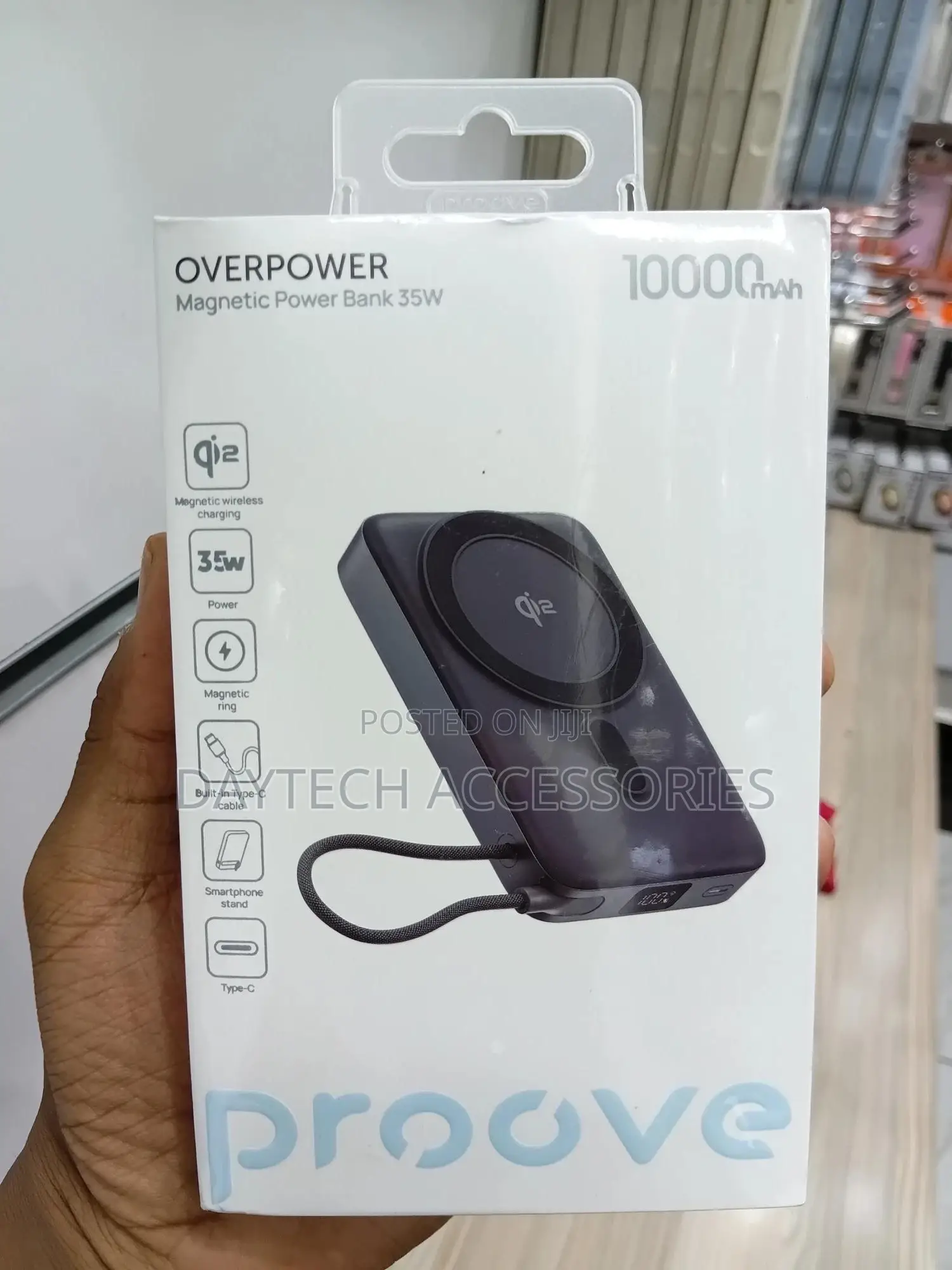 Proove Overpower 35w 10000mah Qi2 With Integrated Type Ccharging Cable