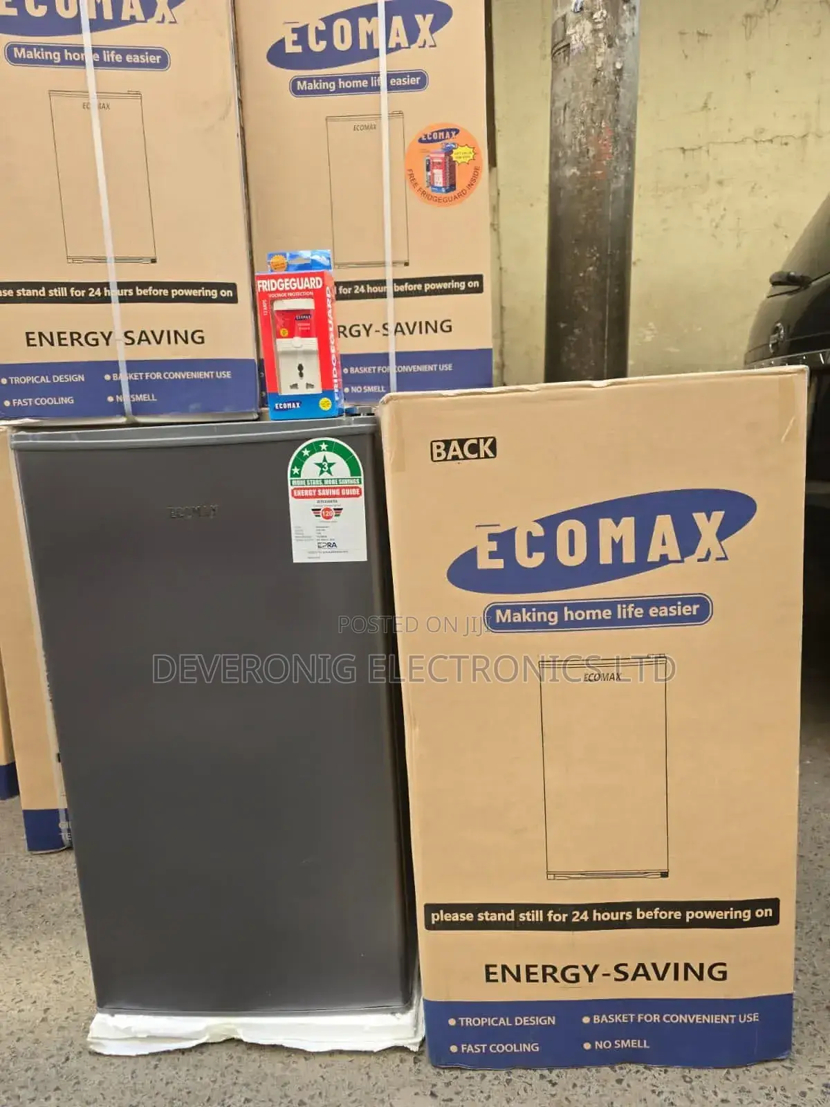 Ecomax 90 Litres Dark Silver Single Door Refrigerator With Free Guard