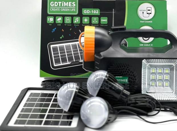 It’S Back
Solar Home Kit With Fm/Bluetooth/ Torch and 3 Separate Bulbs - main view