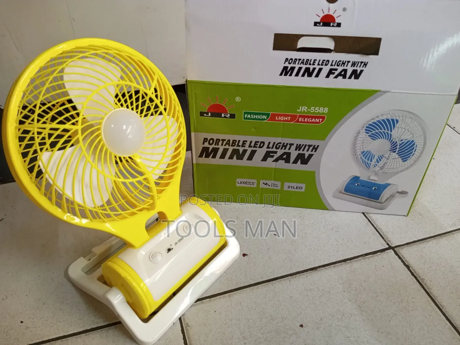 Jr-5588 Portable Led Light Mini Fan.