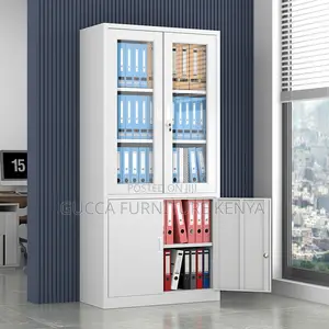 2-door Half Glass Office Document Cabinet