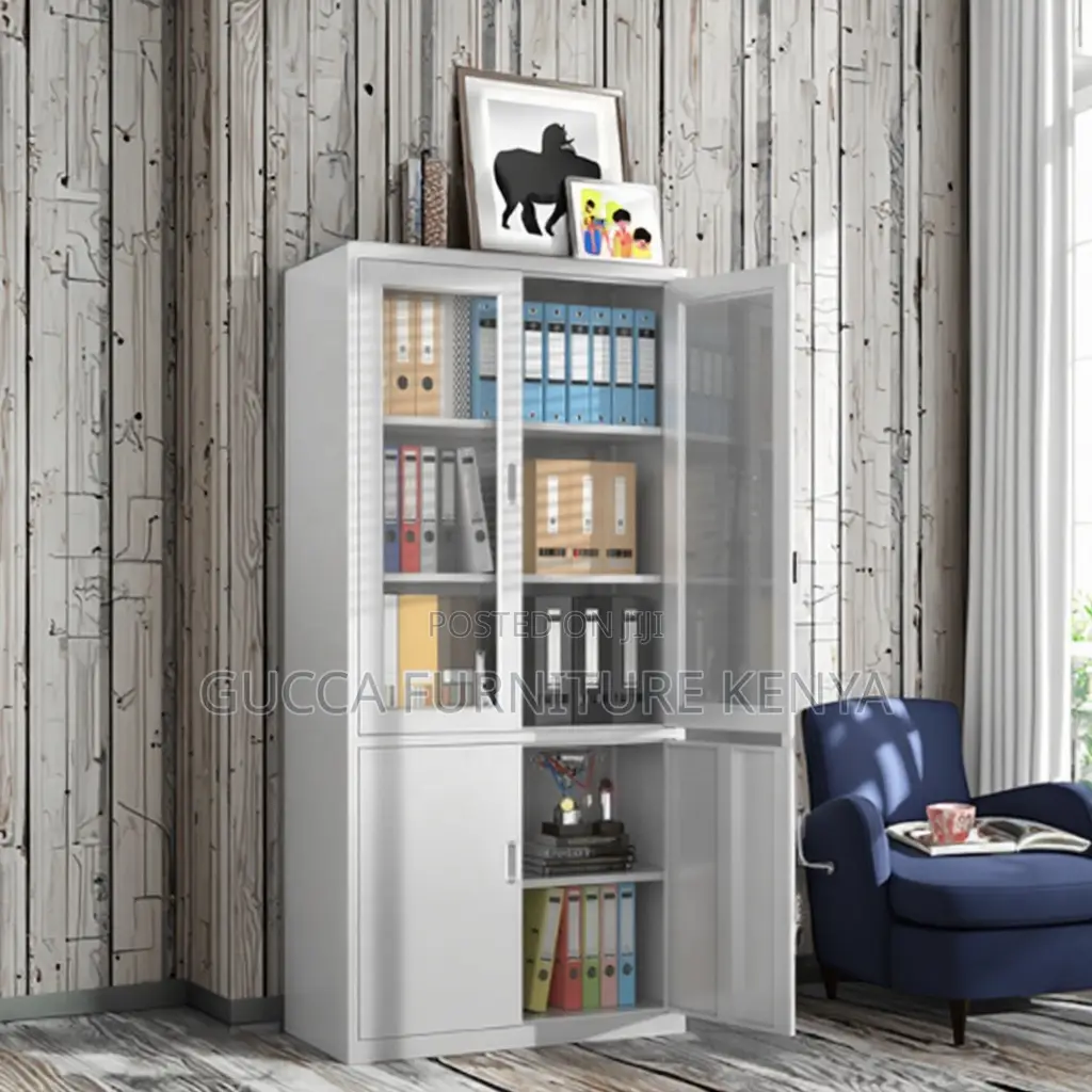 2-door Half Glass Office Document Cabinet
