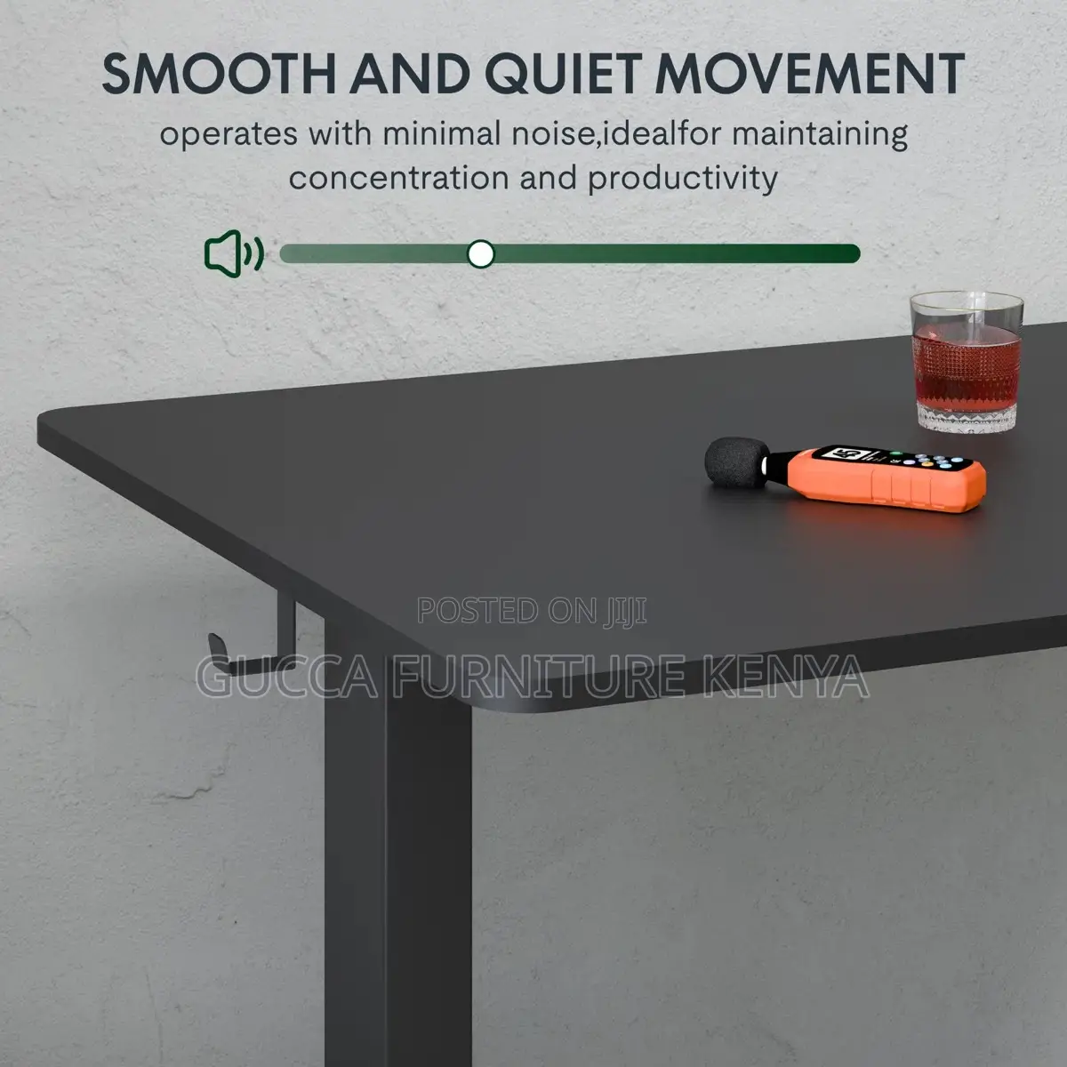 Black 120cm Electric Heigh Adjustable Table
