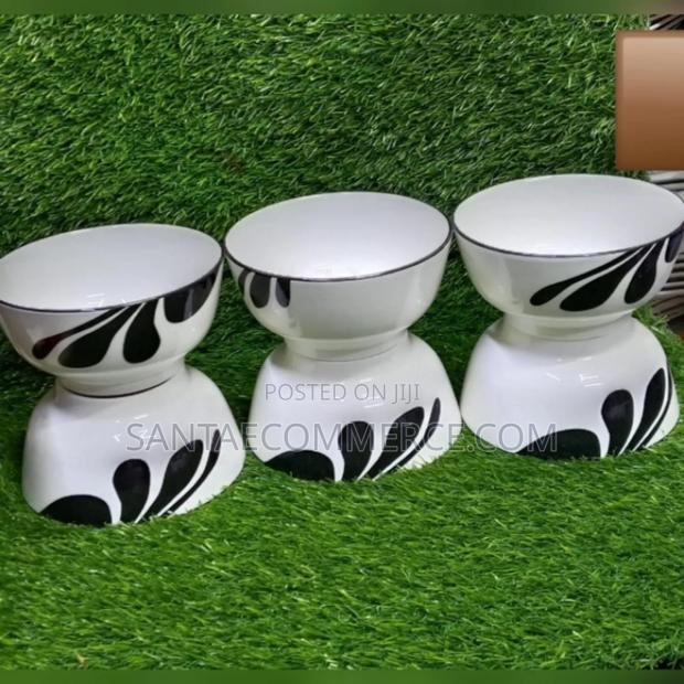 6 PCS White and Black Bowls