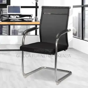 Modern Wheelless Mesh Conference Chair