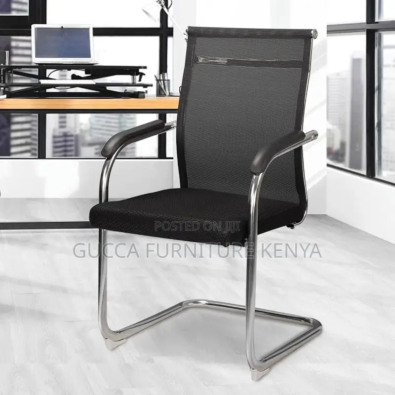 Modern Wheelless Mesh Conference Chair