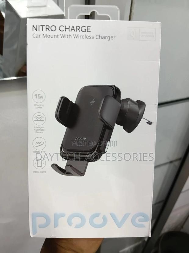 This Is a Proove Nitro Charge 15w Wireless Charging Car Vent Holder.