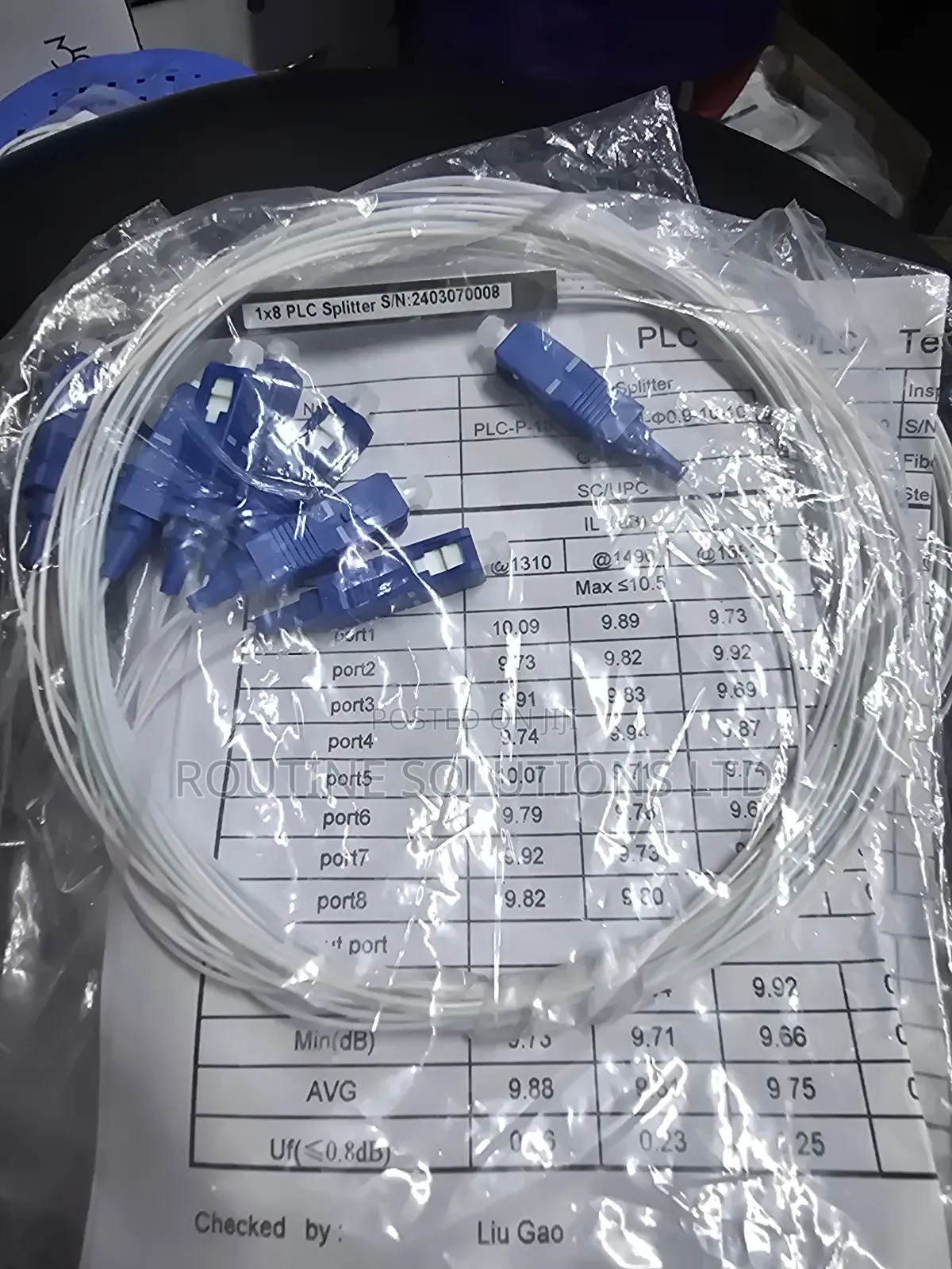 1*8 Fiber Optic Splitter With Connector