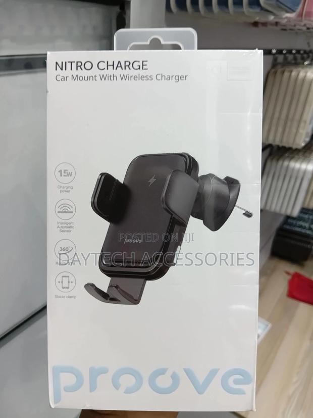 Proove Nitro Charge 15w Wireless Car Phone Charger (Black) - thumbnail 3