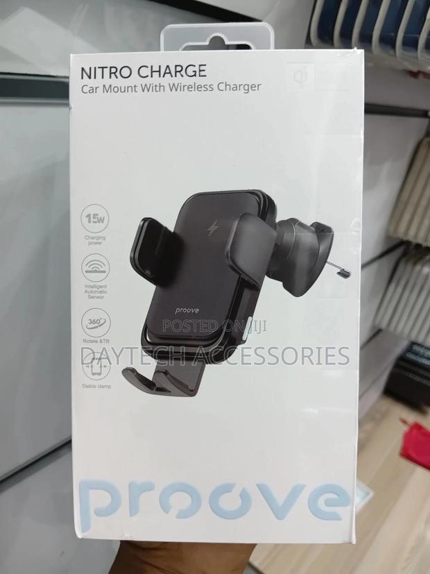 Proove Nitro Charge 15w Wireless Car Phone Charger (Black) - thumbnail 4